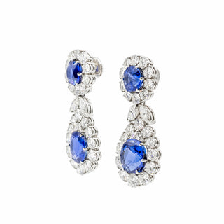 Important Mid-Century Petochi Platinum Sapphire and Diamond Demi-Parure