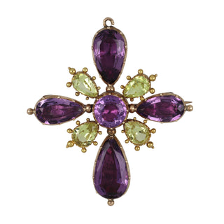 Antique Georgian Amethyst and Chrysoberyl Jewelry Suite
