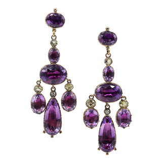 Antique Georgian Amethyst and Chrysoberyl Jewelry Suite