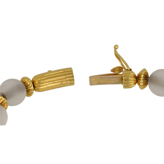 Vintage LaLaounis 18K Gold Rock Crystal Jewelry Suite