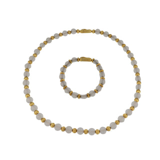 Vintage LaLaounis 18K Gold Rock Crystal Jewelry Suite