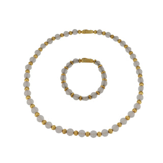 Vintage LaLaounis 18K Gold Rock Crystal Jewelry Suite