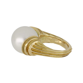 Vintage 18K Gold South Sea Pearl Ring