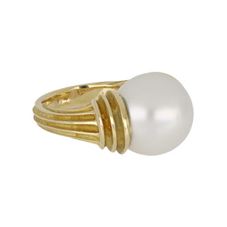 Vintage 18K Gold South Sea Pearl Ring