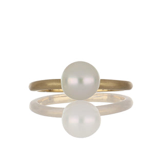 14K Gold Single Pearl Ring