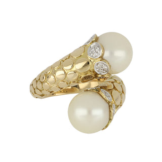 Estate John Hardy 18K Gold Freshwater Pearl Ring