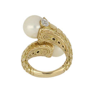 Estate John Hardy 18K Gold Freshwater Pearl Ring