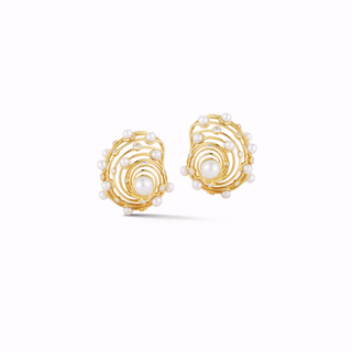 Seaman Schepps 18K port Shell Earrings