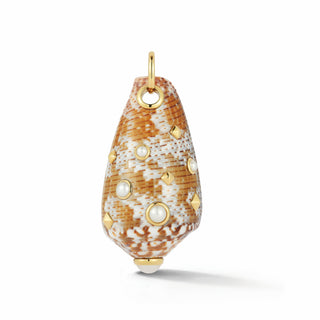 Seaman Schepps 18K Shell Pendant with Pearls