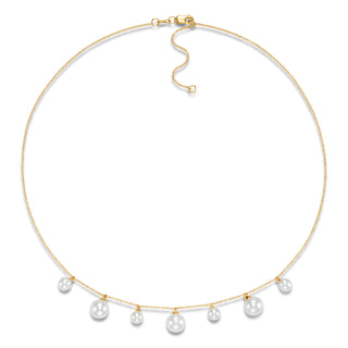 Mastoloni 14K Gold Multi-Pearl Drop Necklace