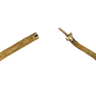 Napoleon III 18K Gold Woven Bow and Tassel Necklace with Pearls