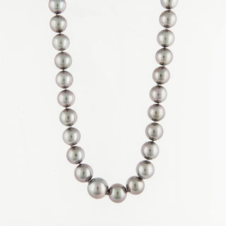 Vintage/Estate 18K White Gold Tahitian Pearl Matinee Length Strand with Diamond