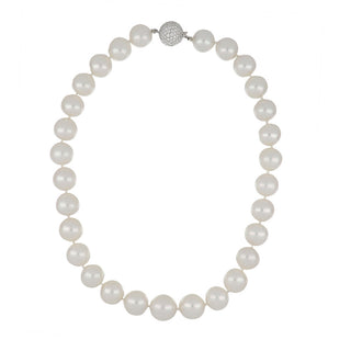 Estate 18K White Gold South Sea Pearl Matinee Length Pearl Strand
