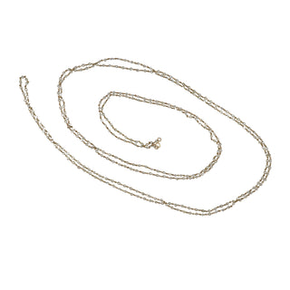 Late Victorian 18K Gold and Seed Pearl Longuard Chain