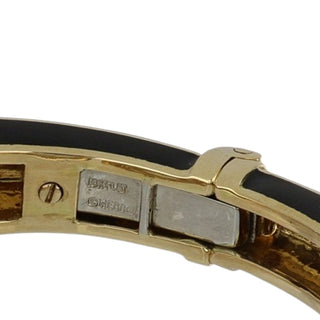 Vintage David Webb Two-Tone Black Enamel, South Sea Pearl & Diamond Hinged Cuff