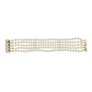 Estate 14K Gold Akoya Pearl Multi-Strand Bracelet
