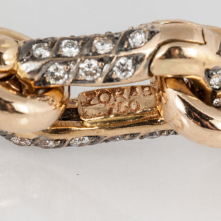 Estate Zorab 18K Gold South Sea Pearl & Tourmaline Pebble Bracelet