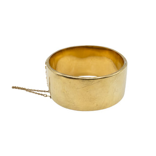 Victorian 18K Gold Pearl & Turquoise Hinged Bangle