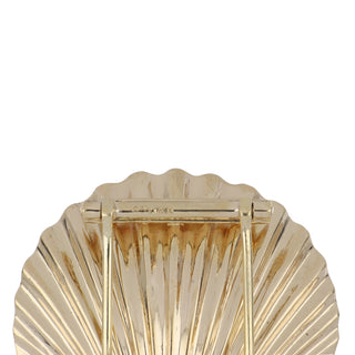 Retro 1940s Cartier 14K Gold Seashell Brooch with Pearl