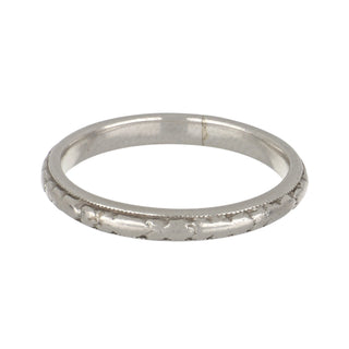 Art Deco Platinum Wedding Band