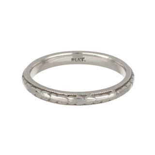 Art Deco Platinum Wedding Band