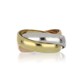 Vintage English 18K Gold Trinity Band