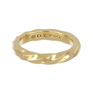 Estate David Yurman 18K Gold Cable Edge Band