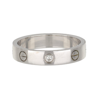 Estate Cartier 18K White Gold Love Ring
