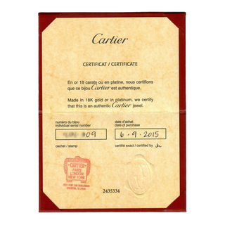 Estate Cartier 18K White Gold Ceramic Trinity Ring