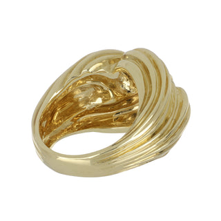 Vintage 1990s 14K Gold Ridged Knot Ring
