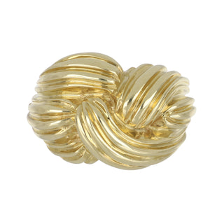 Vintage 1990s 14K Gold Ridged Knot Ring