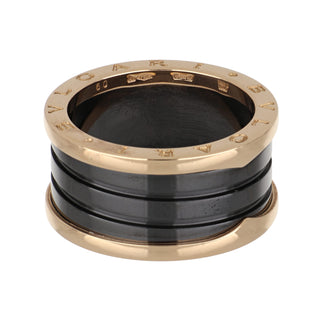 Estate Bulgari 18K Rose Gold B.Zero1 Ceramic Band