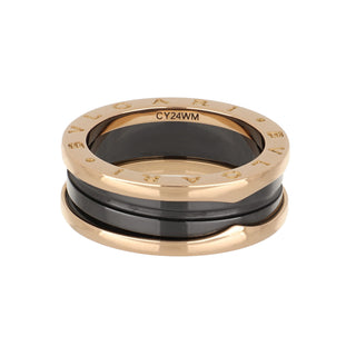Estate Bulgari 18K Rose Gold B.Zero1 Ceramic Band