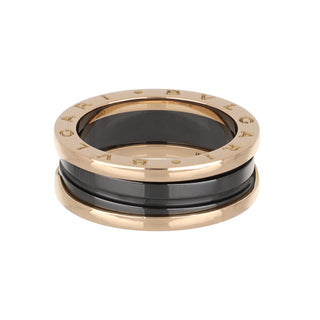 Estate Bulgari 18K Rose Gold B.Zero1 Ceramic Band
