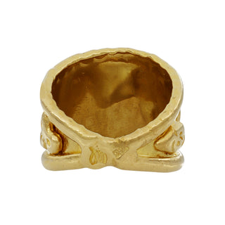 Vintage 1980s Jean Mahie 22K Gold Charming Monster Band