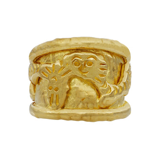 Vintage 1980s Jean Mahie 22K Gold Charming Monster Band