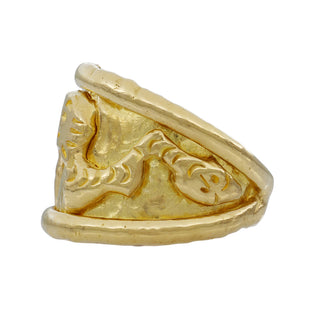 Vintage 1980s Jean Mahie 22K Gold Charming Monster Band