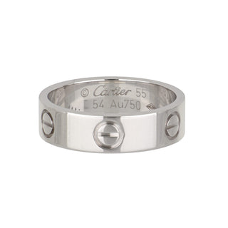 Estate Cartier 18K White Gold Love Ring