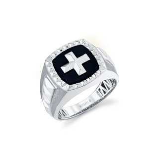Michael M Silver Tetra Signet Ring
