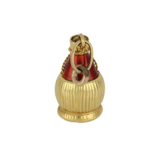 Estate 14K Gold Enamel Wine Jug Charm