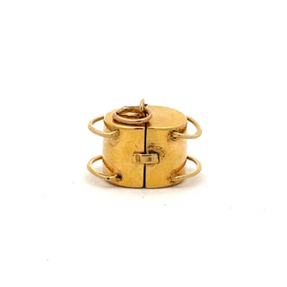 Estate 14K Gold Mechanical  Bar Cart Charm