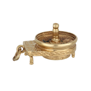 Estate 14K Gold Roulette Wheel Charm
