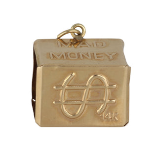 Mid-Century 14K Gold Mad Money Box Charm