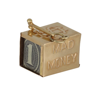 Mid-Century 14K Gold Mad Money Box Charm