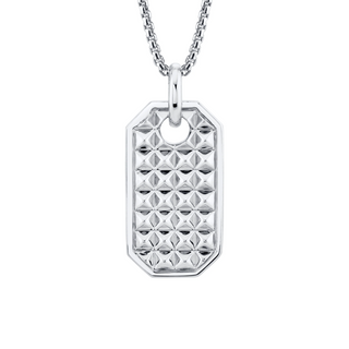 Michael M Silver Tetra Dog Tag Pendant