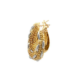 1980s Tiffany & Co. Two-Tone 18K Gold Hoop Earrings