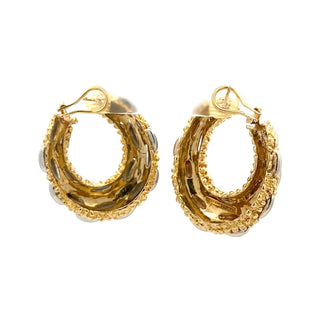1980s Tiffany & Co. Two-Tone 18K Gold Hoop Earrings