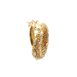 1980s Tiffany & Co. Two-Tone 18K Gold Hoop Earrings