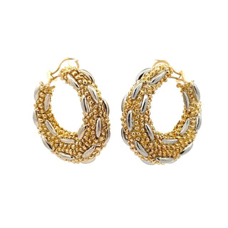 1980s Tiffany & Co. Two-Tone 18K Gold Hoop Earrings