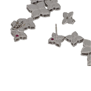 Estate Roberto Coin 18K White Gold Venetian Princess Mirrored Drop Earrings